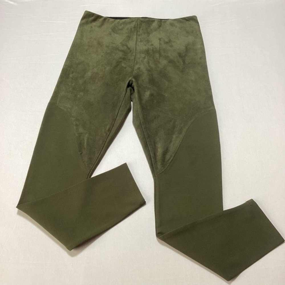Lysse High Rise Shapping Forest Green Suede Leggings